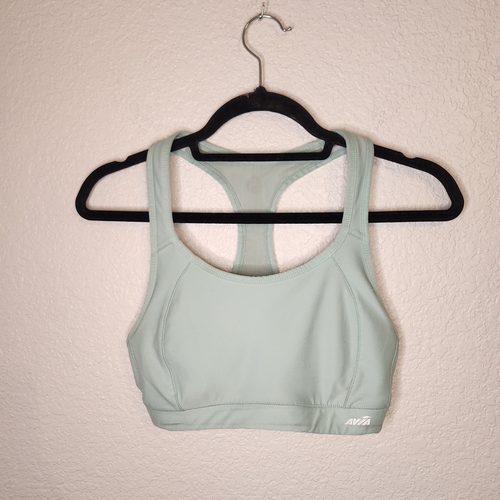Avia Women's Light Aqua Sports Bra M Mint Sports Bra
